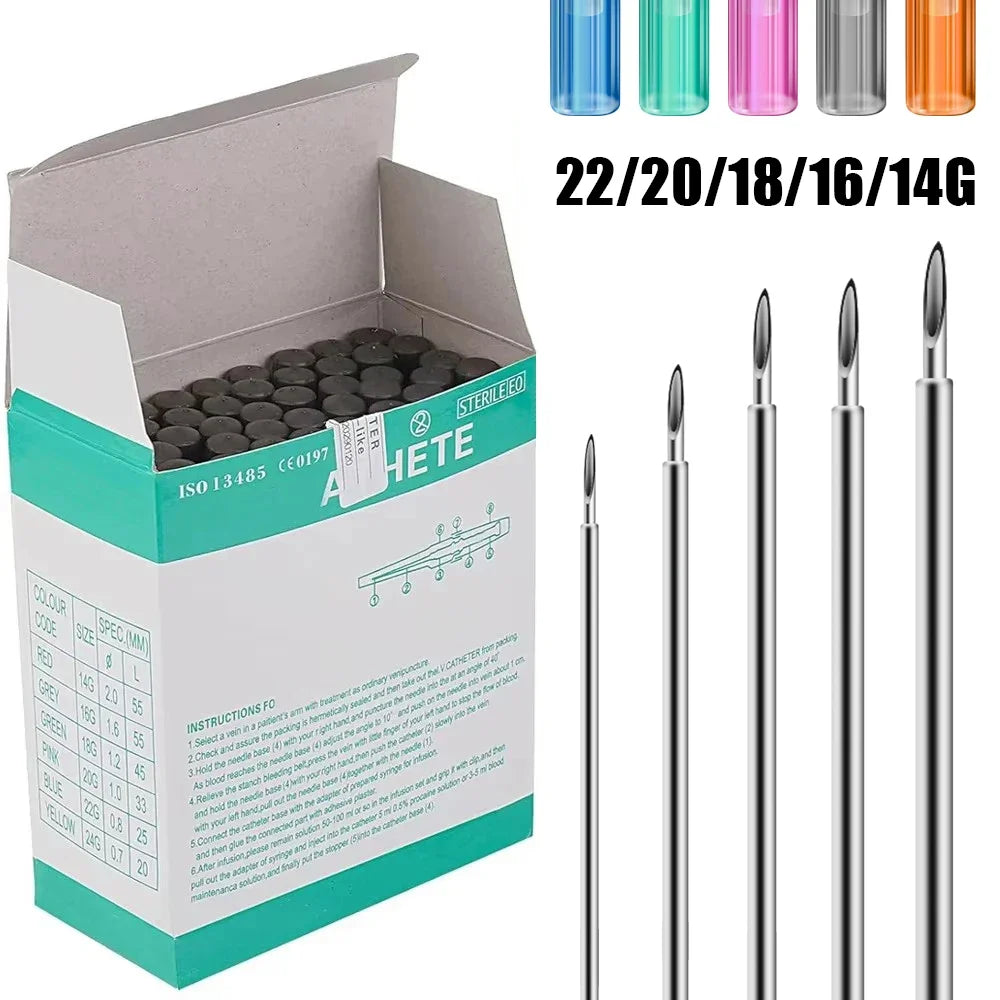5/10PCS Sterilized Catheter Piercing Needles Supply Professional Piercing Stores Home Nose Lip Ear Eyebrow Body Piercing Needle Qme