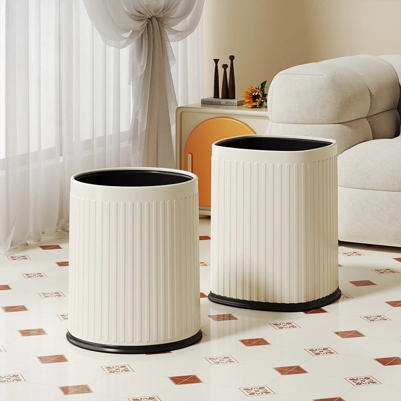 Trash Can 2 Compartments Large Capacity Modern Design Open Top Waste Bin for Living Room Kitchen Bedroom Office High Capacity Qme