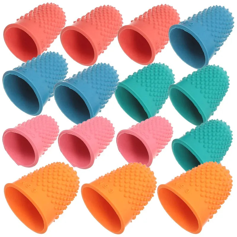 30PCS Silicone Finger Protectors Heat Resistant Anti-Slip for Electronics Factory Piano Work Gloves Qme