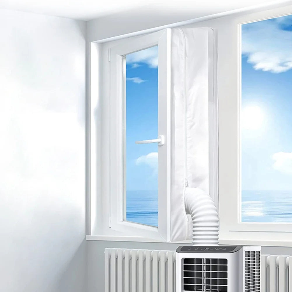 Portable AC Window Seal Kit Sliding Window Vent Cloth For Air Conditioner Hose Insulation Energy Saving Sealing Accessories Qme