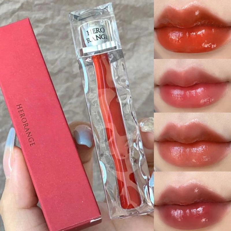 New Waterproof Nonstick Cup Mirror Lip Glaze Long Lasting Lip Gloss Tint Dyeing Liquid 6 Colors Lipstick Beauty Makeup Cosmetic Qme