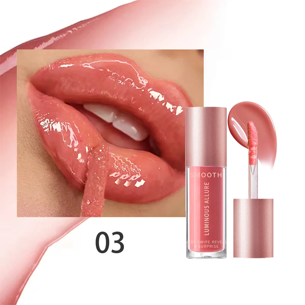 Glossy Lip Glaze 4 Colors Moisturizing Long-wear Gloss Pigment Qme 03