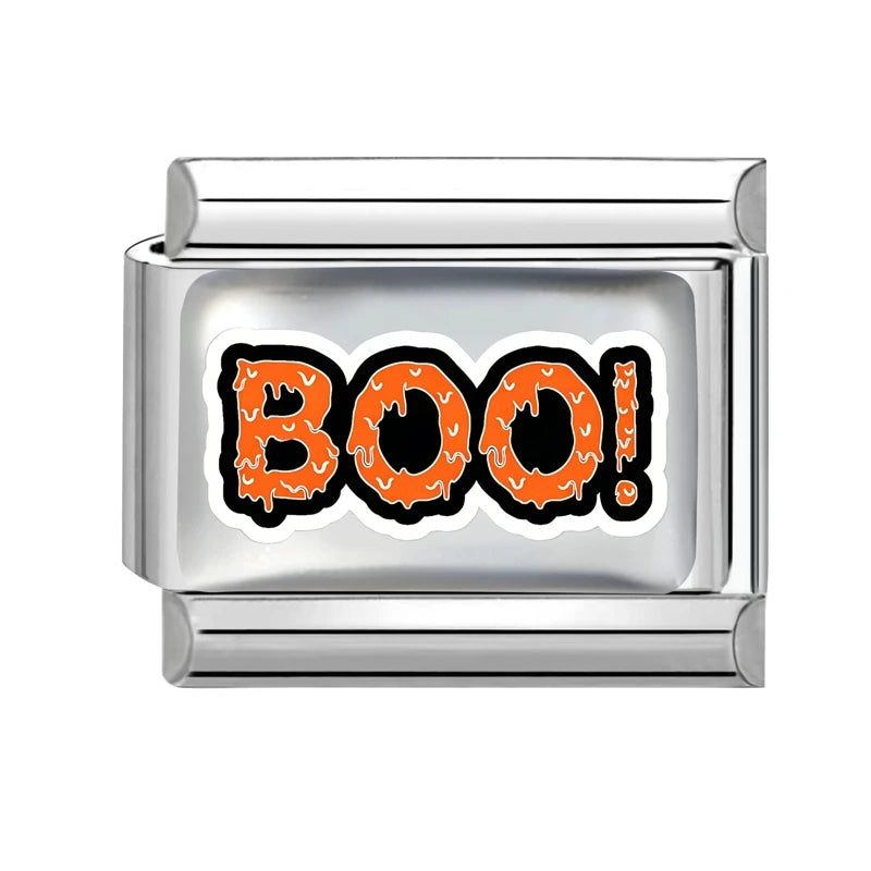 2026 Design Halloween Cherry Bow Pumpkins Ghost Italian Charm Links