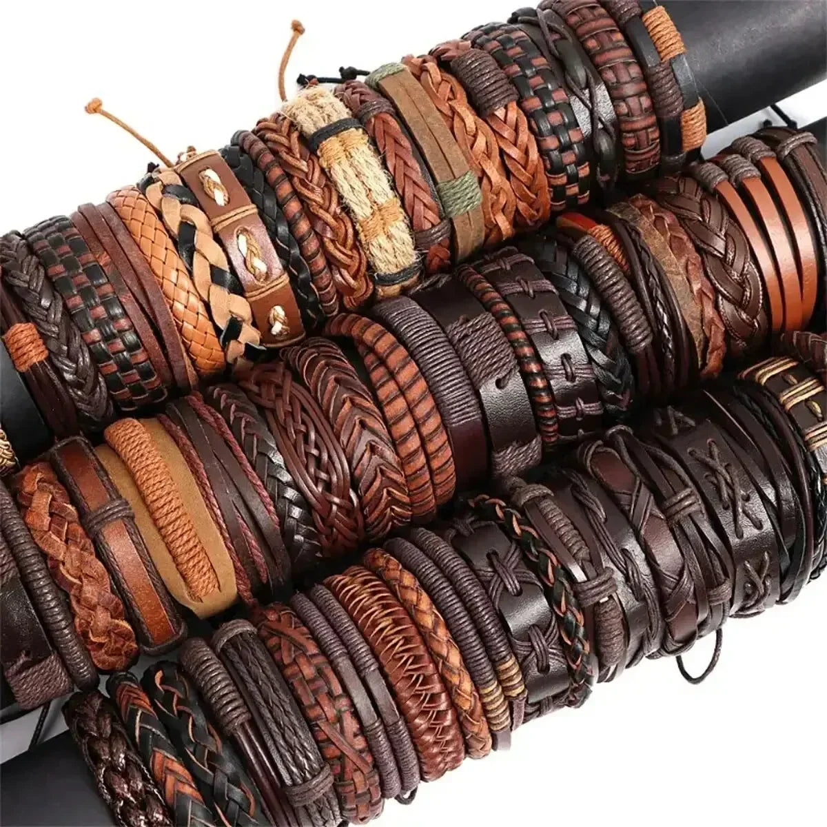 5PCS Random Style Men's Women's Webbing, Rope,Leather Bracelet Classical Festive Women Gift(Including But Not Limited to Pic) Qme