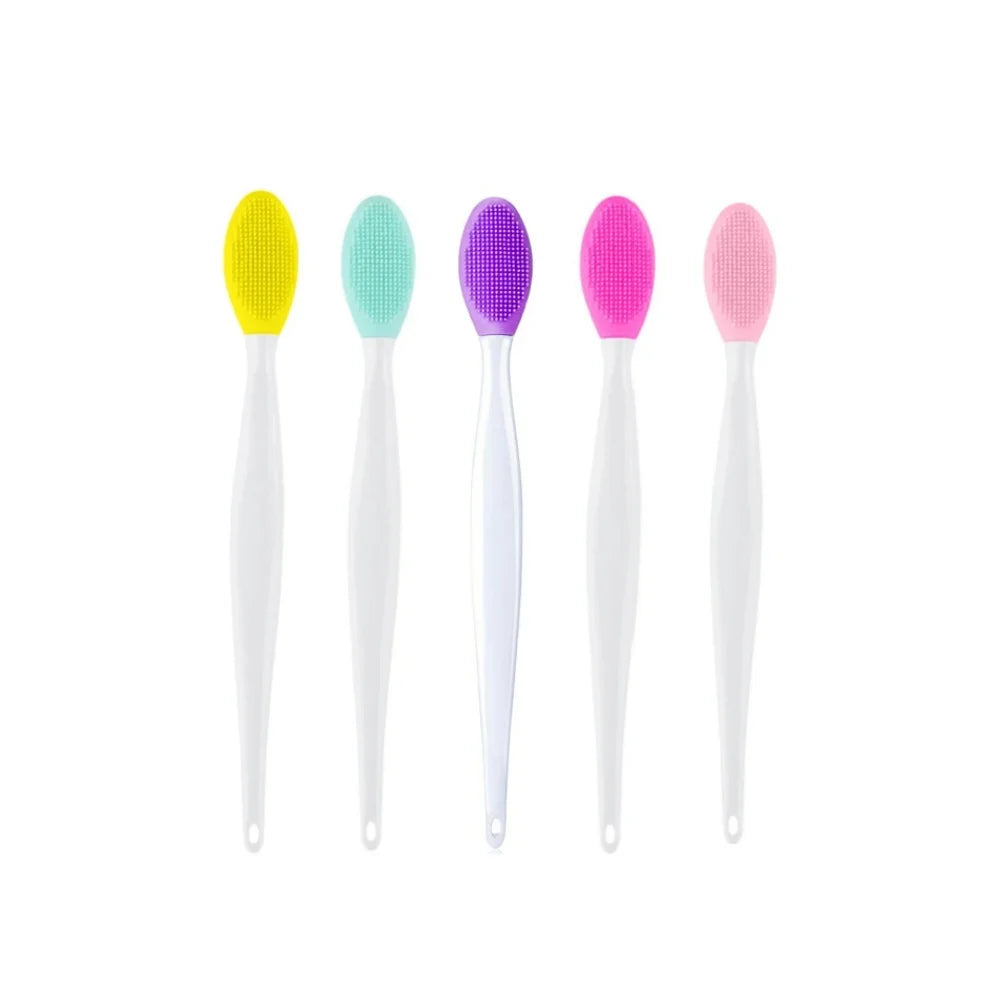 1PC Beauty Skin Care Wash Face Silicone Brush Exfoliating Nose Clean Blackhead Removal Brushes Facial Nose Cleaning Brush Tools Qme 5pcs set