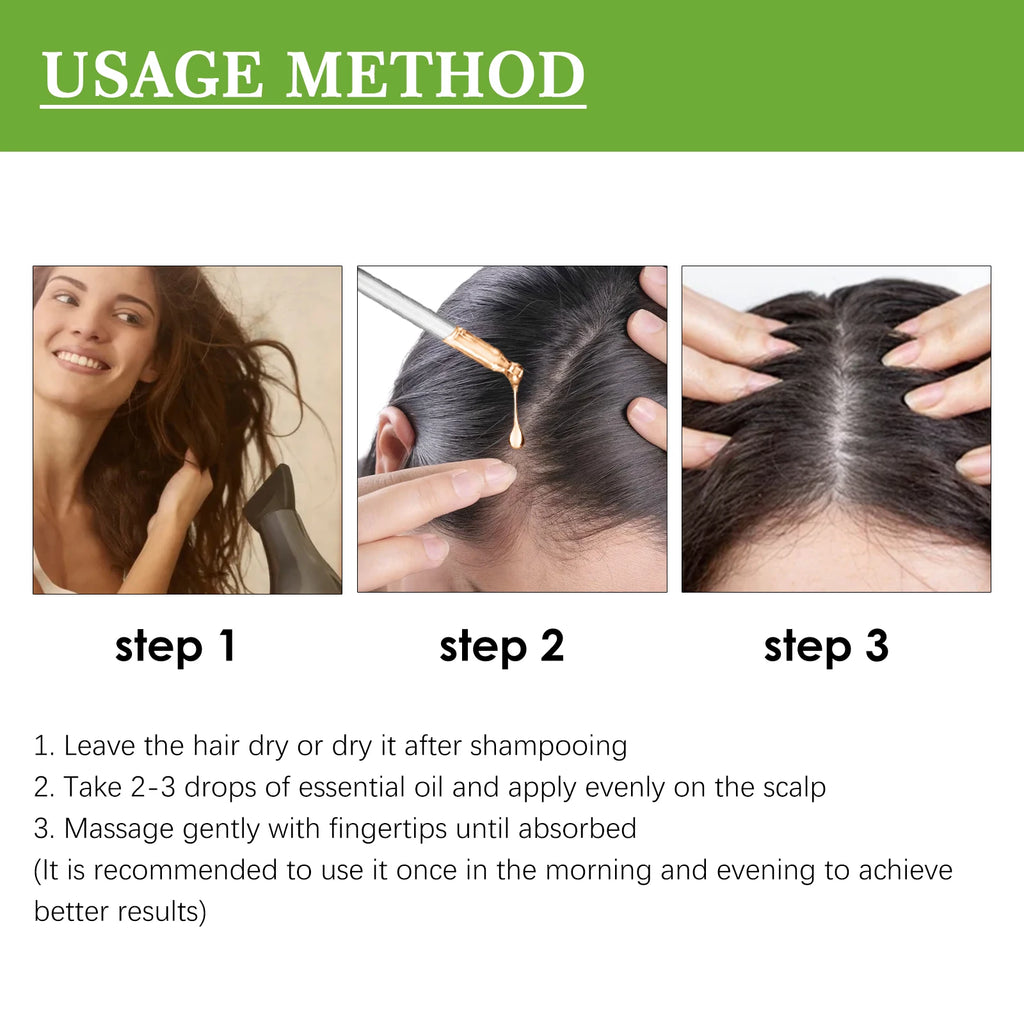 Rosemary Oil for Hair 50ml Scalp Treatment with Coconut Peppermint Oil Nourishing Hair Serum for Shine Strength All Hair Types Qme