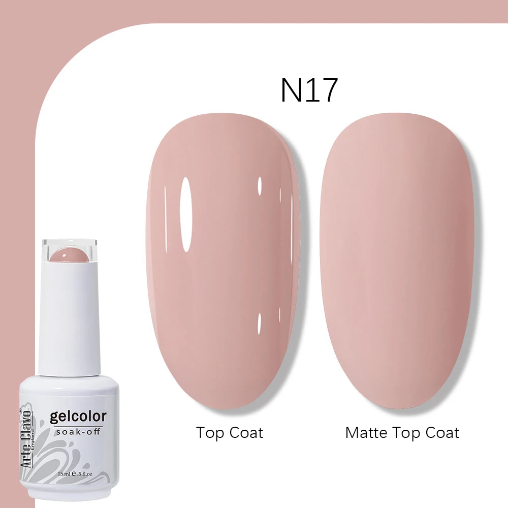 Arte Clavo Gel Polish Nail Supplies Professionals Art Semi Permanent Qme N17 1