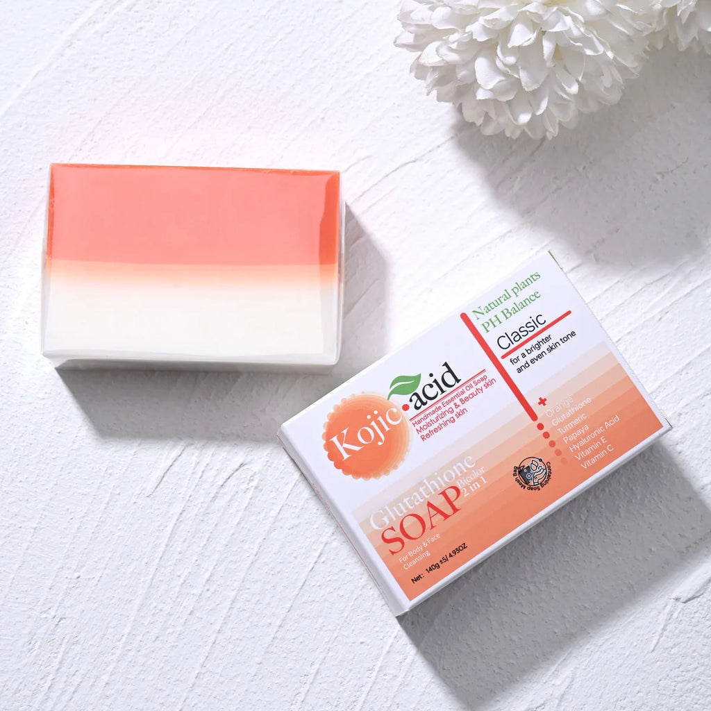 HZ Turmeric Kojic Acid Glutathione Essential Oil Cleansing Soap Deep Qme 140G HZ QG