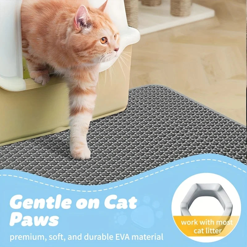 Cat litter mat, garbage collection mat, anti carry out cat litter, anti key mat, honeycomb double-layer design, waterproof, anti Qme