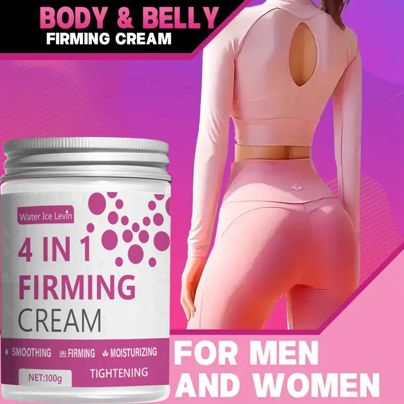 4 in 1 Firming Cream with Ginger, Aloe Vera and Coffee Extracts - Moisturizing Body Firming Cream for Abdomen, Arms and Legs Qme