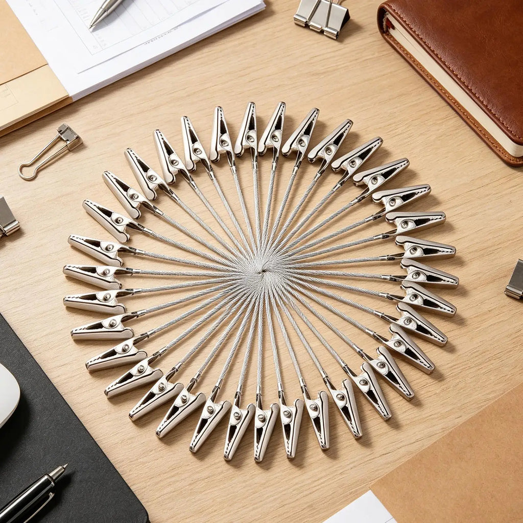 Clips For Pictures 40 Pieces Long Tailed Metal Clamp Photo Clips On Stick For DIY Card Note Postcard Display Office Dorm Qme