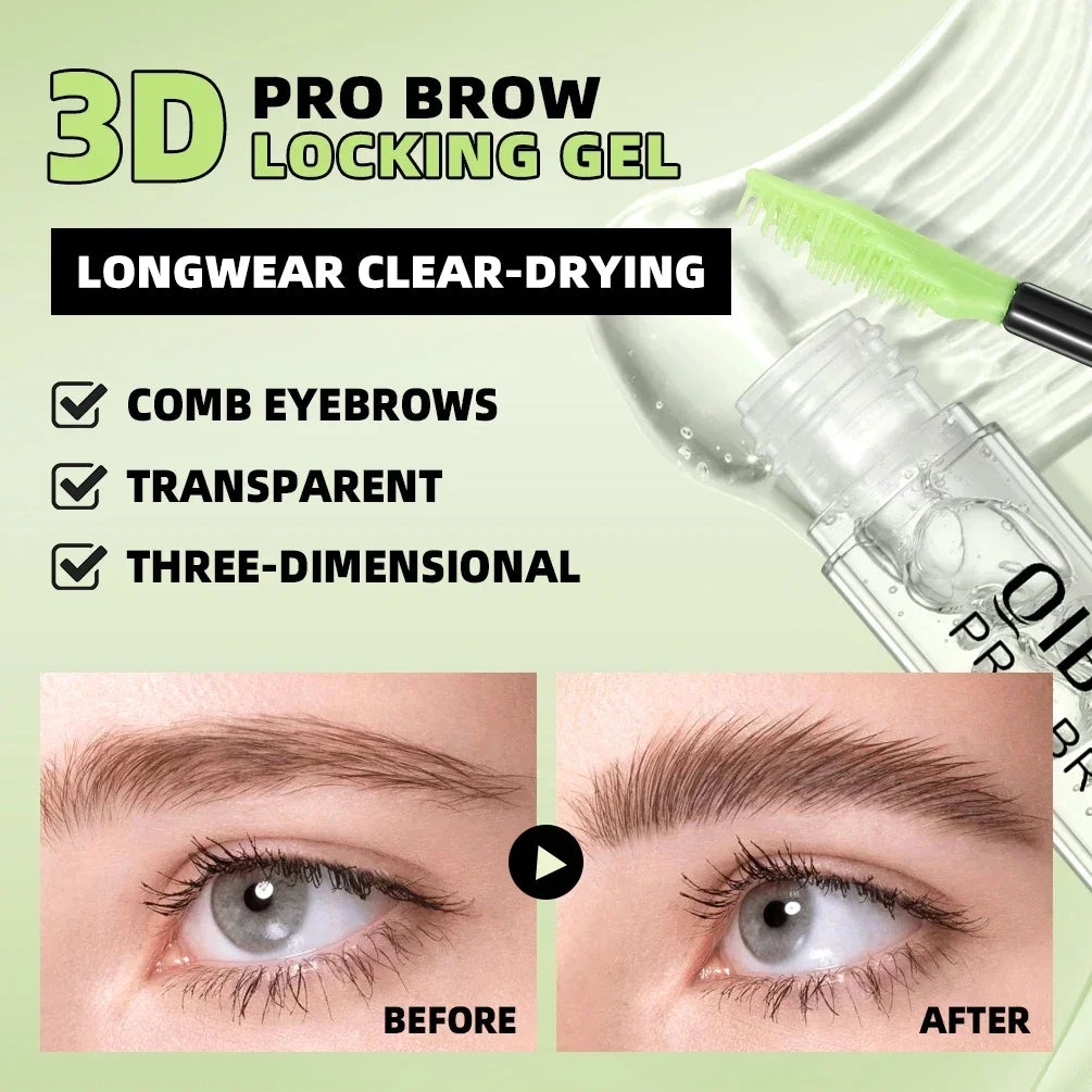 QIBEST Eyebrow Gel Transparent Brows Wax Waterproof Long Lasting Quick-dry Gel For Eyebrow Styling Soap Women's Cosmetics Tools Qme