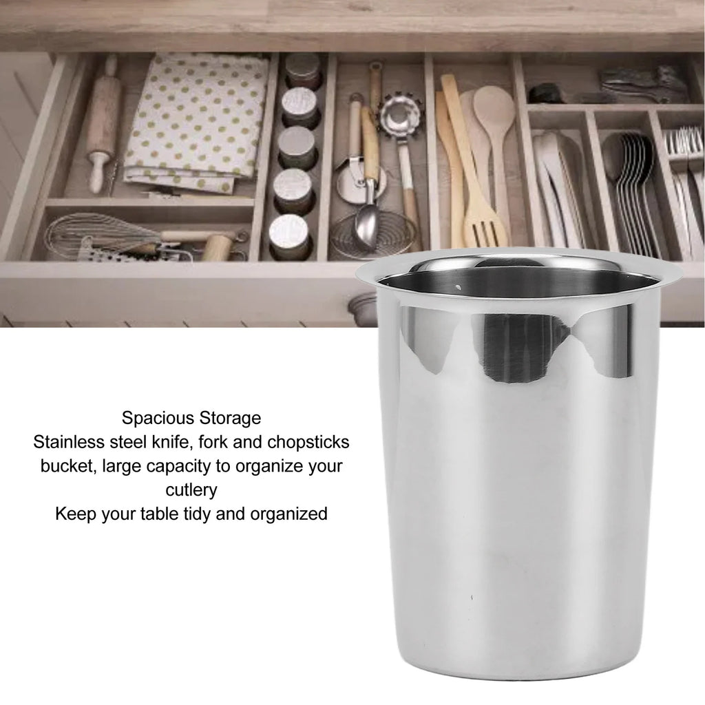 Multipurpose Stainless Steel Utensil Holder Kitchen Countertop Storage Container Mess Proof Organizer for Cooking Accessories Qme