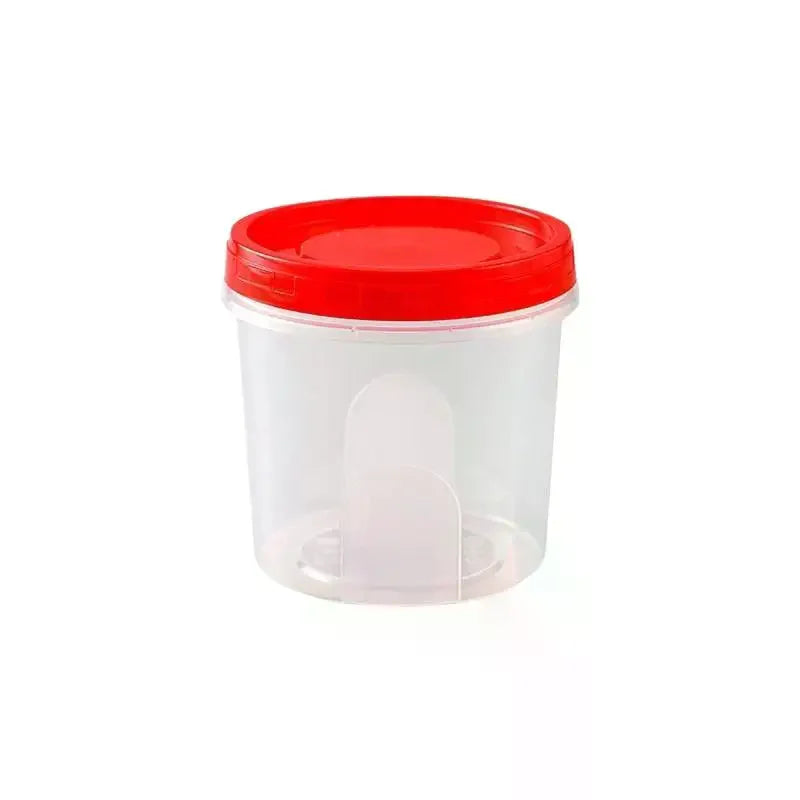 4Pcs Round Food Fresh Keeping Box Kitchen Refrigerator Storage Container Fruits Snacks Sealed Jar Microwave Heating Food Storage Qme