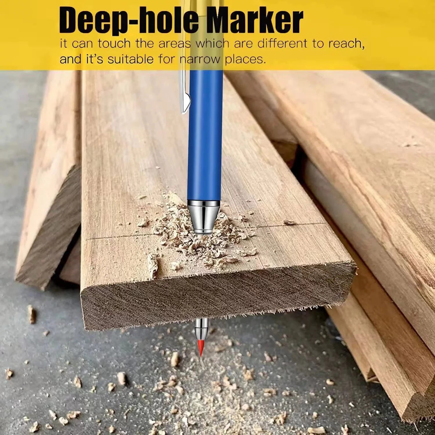 Metal Solid Carpenter Pencils with Sharpener Carpenter 2.8mm Solid Mechanical Pencils Marking Tools Construction/Carpenters Qme