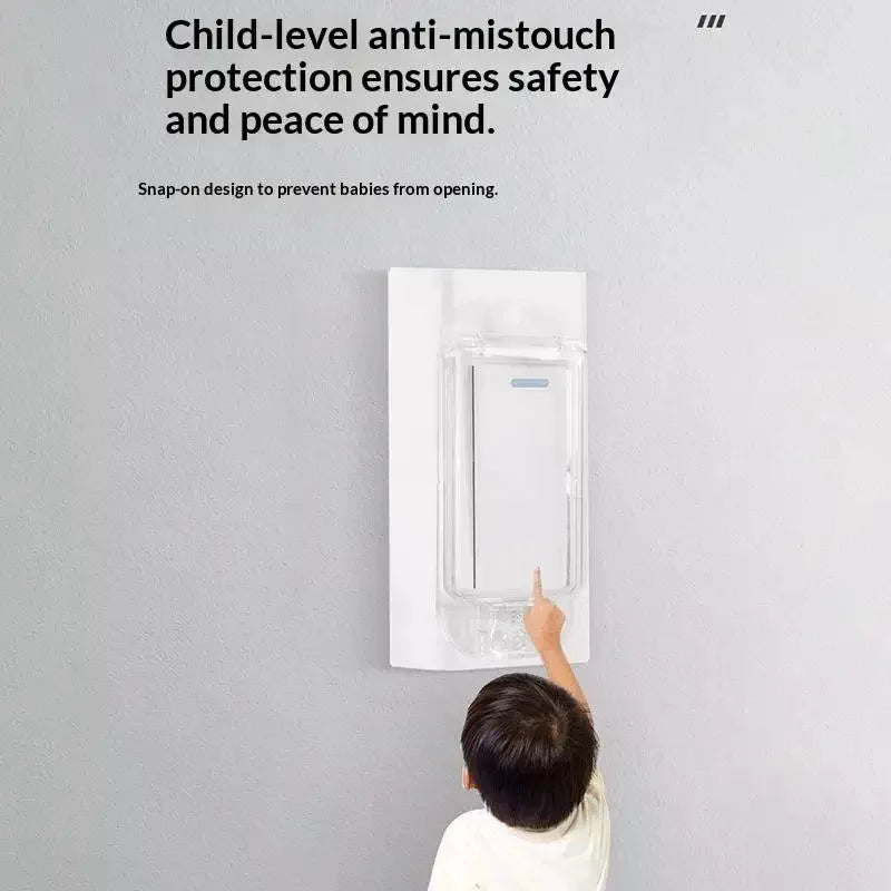 Child Safety Rocker Switch Protective Cover Transparent White Toggle Switch Guard Prevent Kids Touch Wall Switch Protector Qme