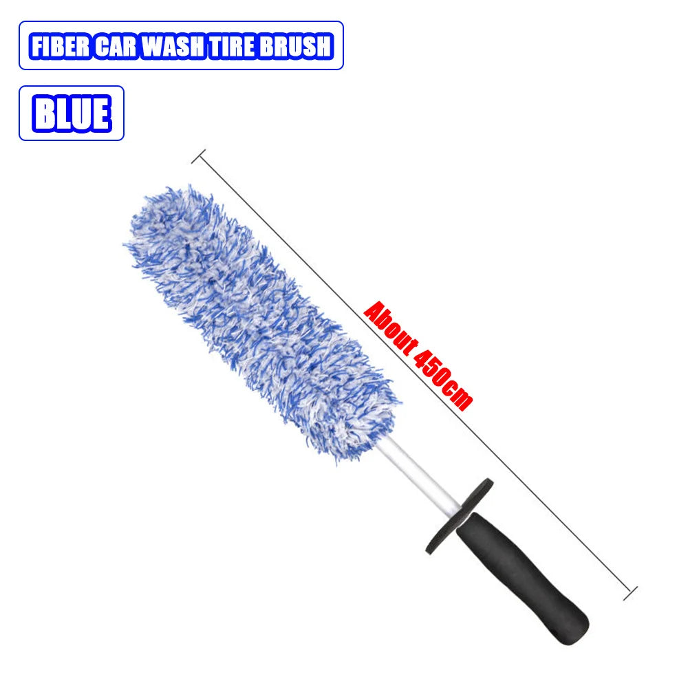 Car Wash Super Brush Microfiber Premium Wheels Brush Non-Slip soft Handle Easy To Cleaning car wheel Spokes Car Accessories Qme Blue brush
