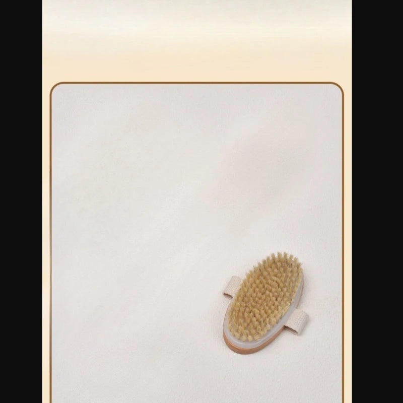 [Gentle Care] High quality body brush - gentle exfoliating massager for deep cleansing, smooth skin, and relaxation Qme
