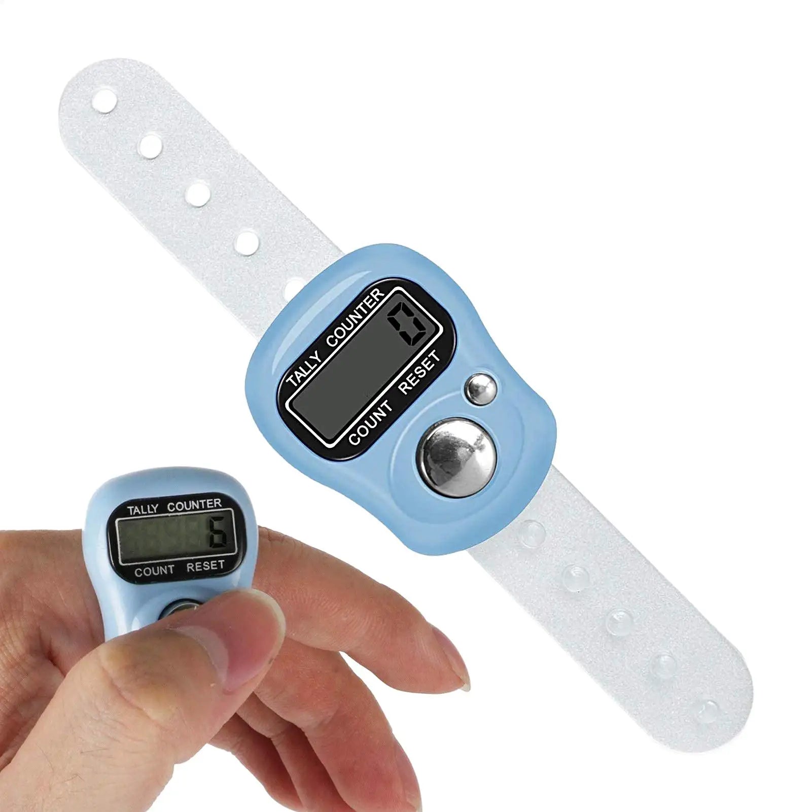 1pc random Electronic Finger Counter Hand Tally Counter LCD Digital Counter Resettable LCD Digital Counter Small Finger Counter Qme
