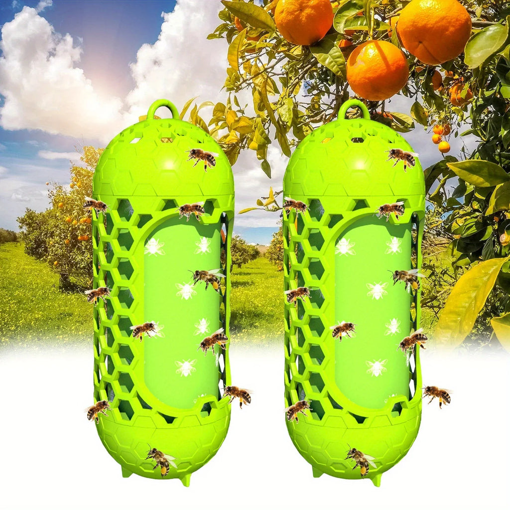 Wasp Trap Outdoor Hanging Carpenter Bee Trap for Outside Fly Wasp Catcher Fly Trap Indoor Killer Hunter for Hornet Gnat Mosquito Qme