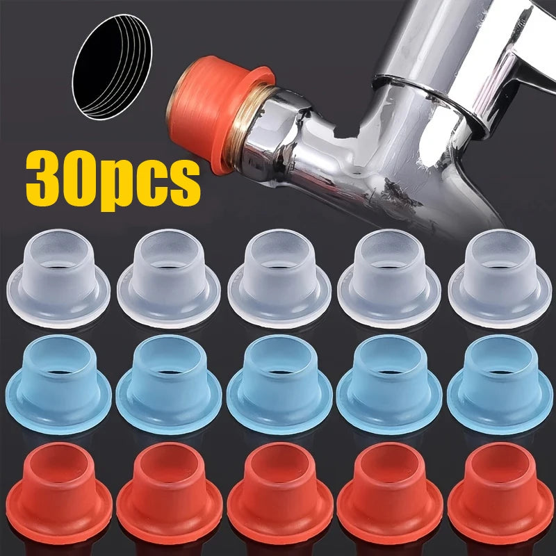 30-Piece silicone gasket for faucets and sanitary fittings - leak-proof rubber seal set with strong sealing properties Qme 30PCS Random color
