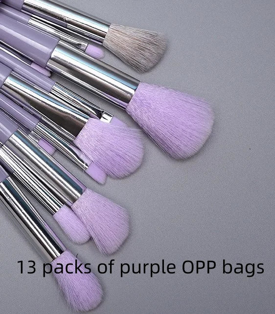 13pcs Professional Makeup Brush Set Soft Fluffy Cosmetic Brushes for Foundation Powder Eyeshadow Blending Beauty Tools Qme 13pcs purple opp