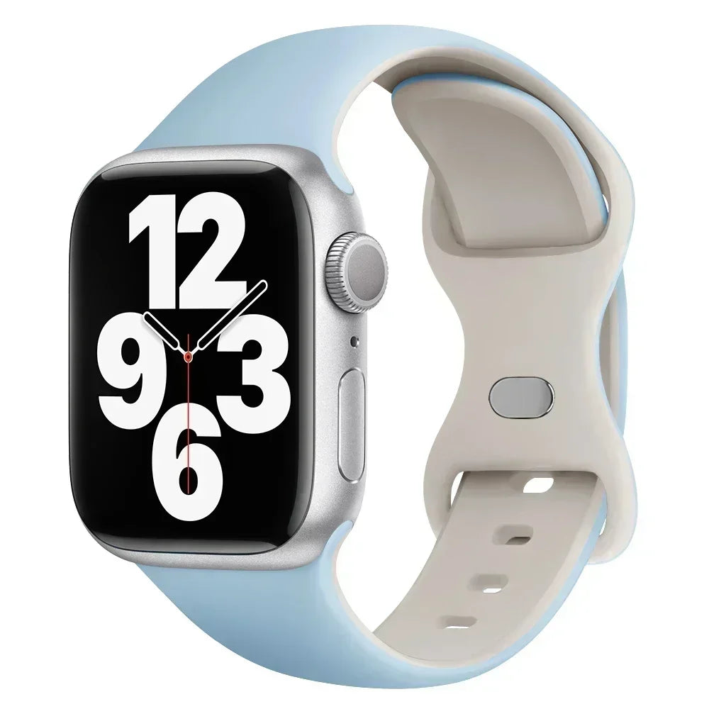 Silicone Band Apple Watch 10 9 8 7 6 5 4 3 SE Strap IWatch Ultra 2