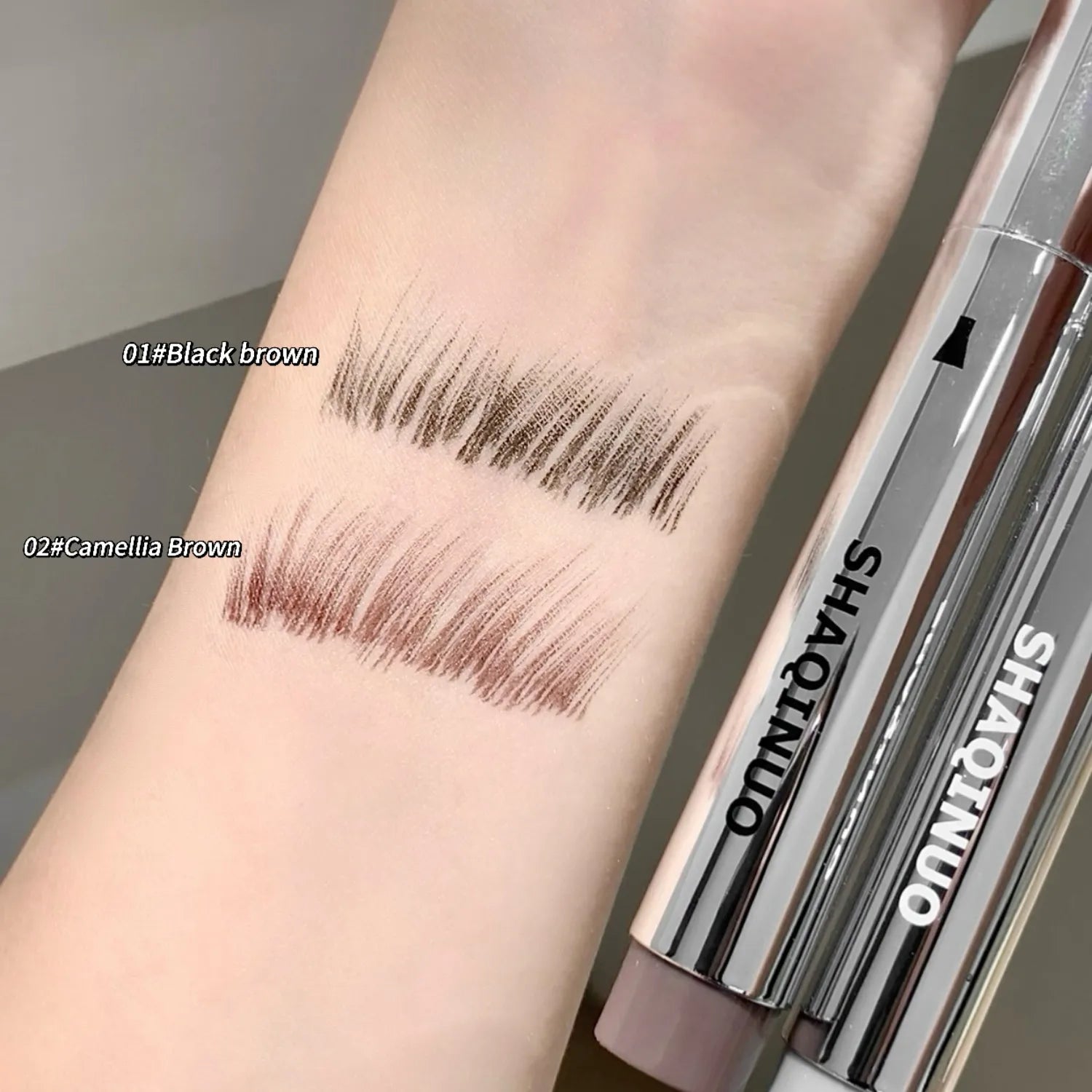Liquid Eyebrow Brush Tint& Pencil&lasting Waterproof Anti Smudge Wild Qme
