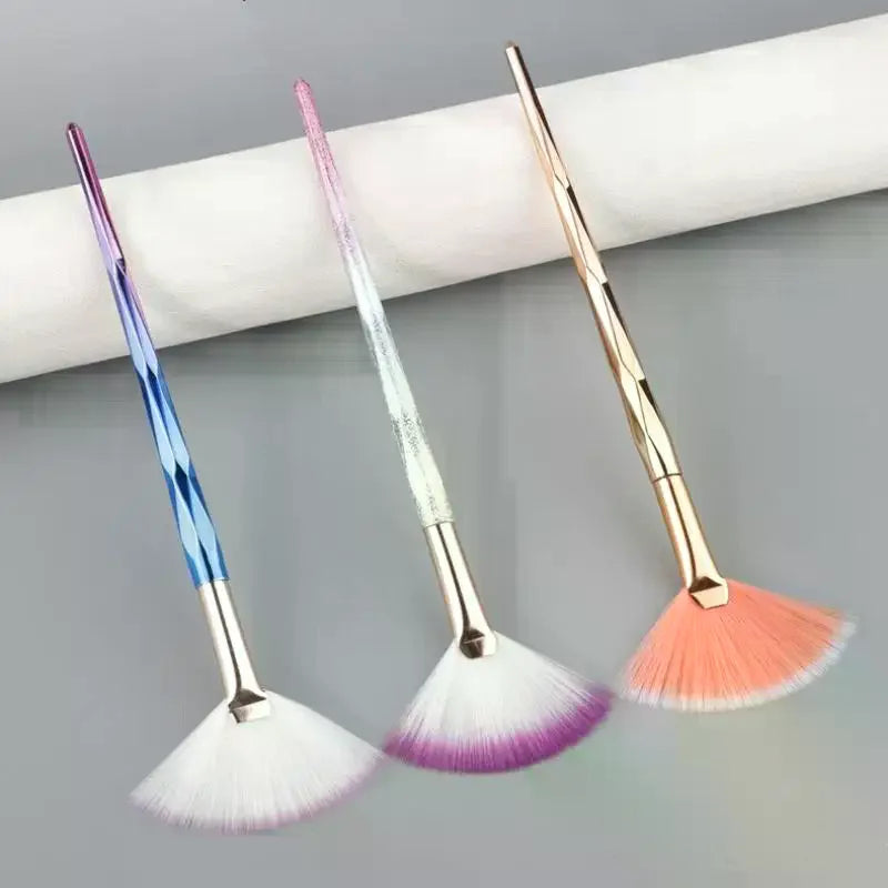 Large Flat Highlight Blush Fan-shaped Makeup Brush Powder Loose Face Qme