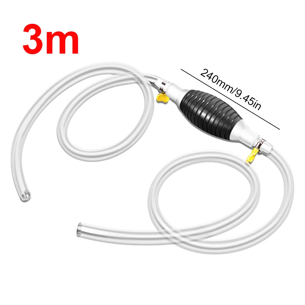 Car Fuel Pump with Hose Fuel Diesel Gasoline Pump Portable Manual Car Fuel Transfer Pump Fit for Fuel Petrol Diesel Gasoline Qme