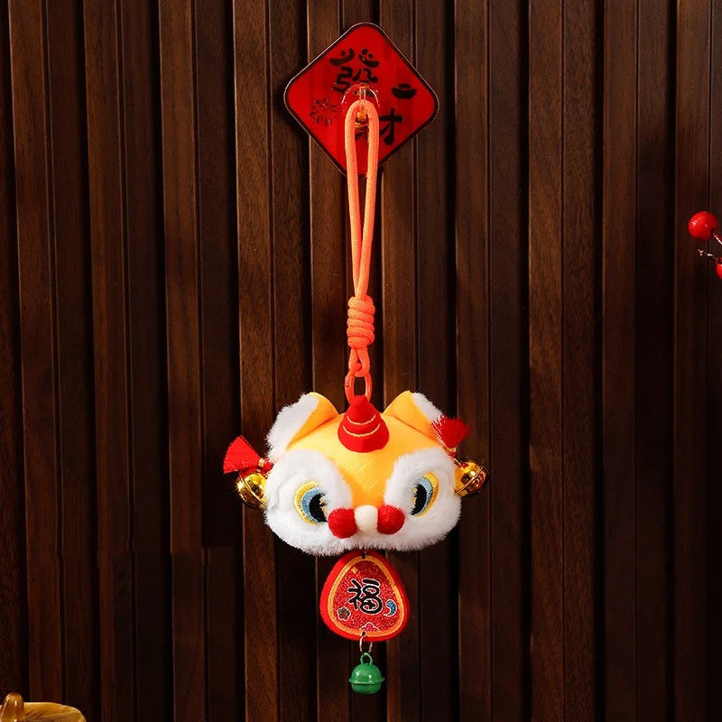 Cartoon Lion Dance Keychain Awakened Lion Chinese Style Lion Dance Pendant Doll Year Of Horse Chinese New Year Gift Qme style 9
