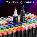 6-24Pcs Dual Tip Alcohol Markers Art Sketch Marker Pen Bright Ink for Illustration Graffiti Painting School Art Supplies Qme 6 pcs
