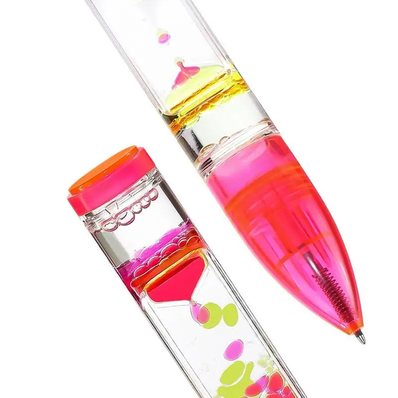 Liquid Motion Bubble Pen-retractable Ballpoint 6 Colors Relief Qme