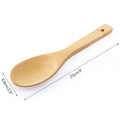 Wood Rice Spoon Wooden Kitchen Paddle Scoop Ladle Tablespoon Big Qme A2