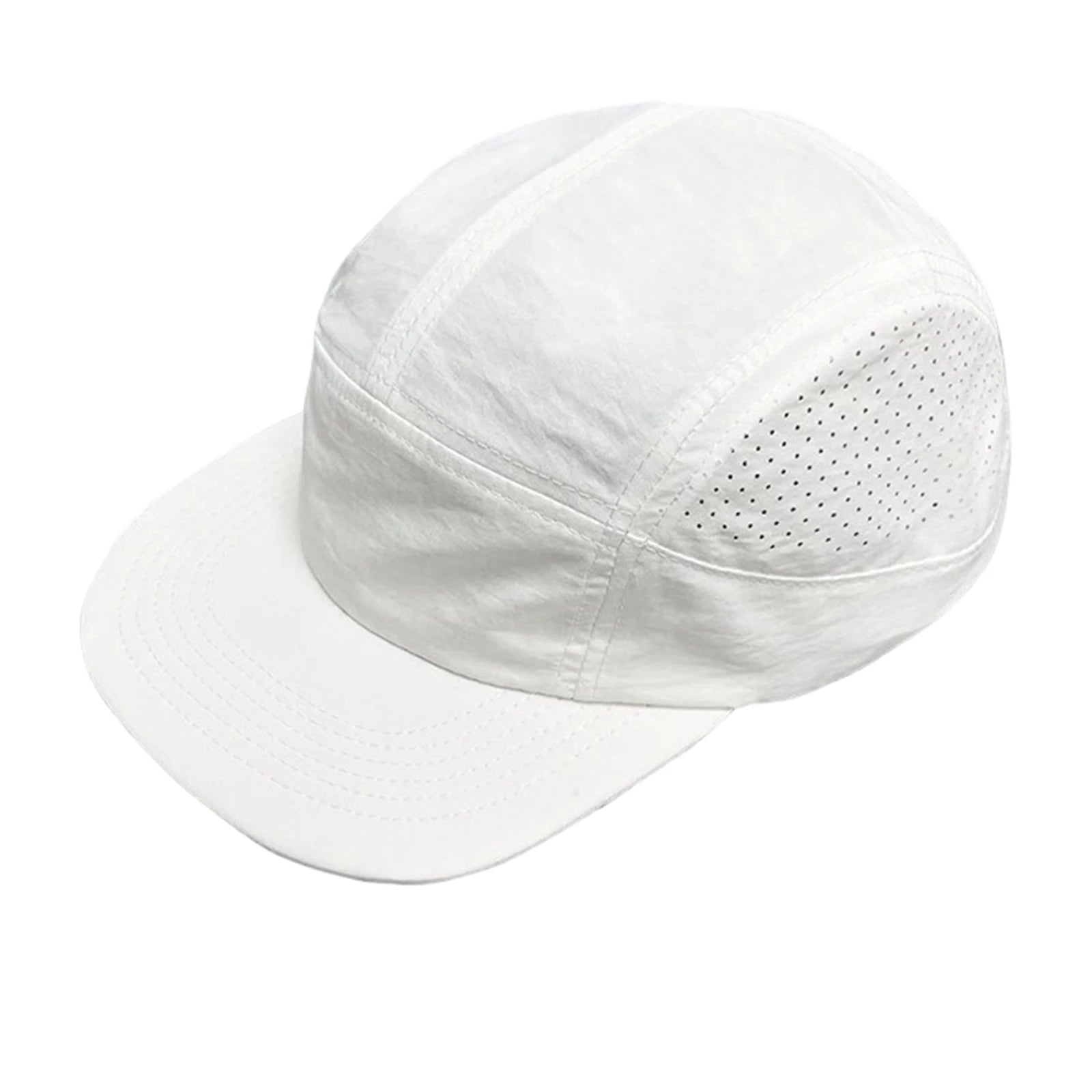 Summer Lightweight Foldable Quick Drying Sun Visor Cap for Men and Women Solid Color Outdoor Protable Hiking Running Hat Qme White One Size