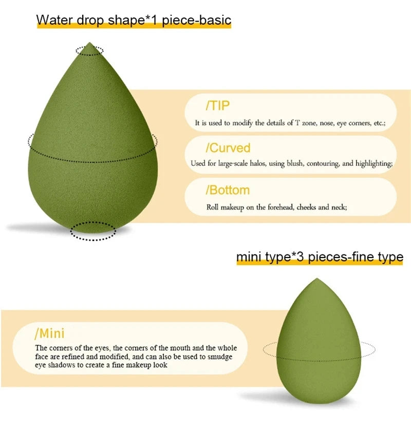 Makeup Sponge Face Beauty Cosmetic Powder Puff Foundation Cream Qme