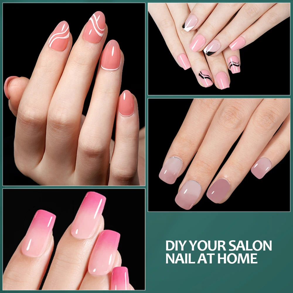 Nailpop False Nails 10 12 Sizes Full Cover Tips Clear Durable Qme