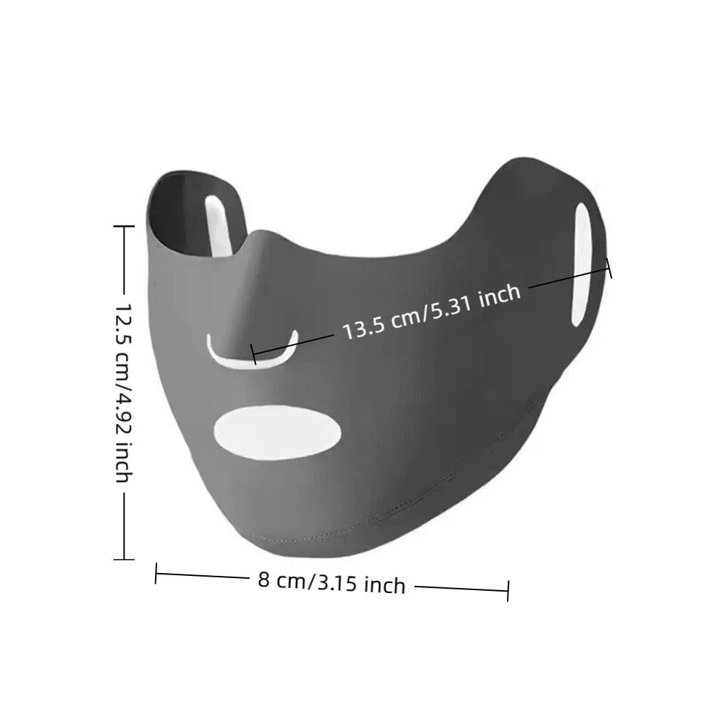 Open Nose Breathable Kids Full Face Mask Mouth Ear-mounted Sport Jaw Qme