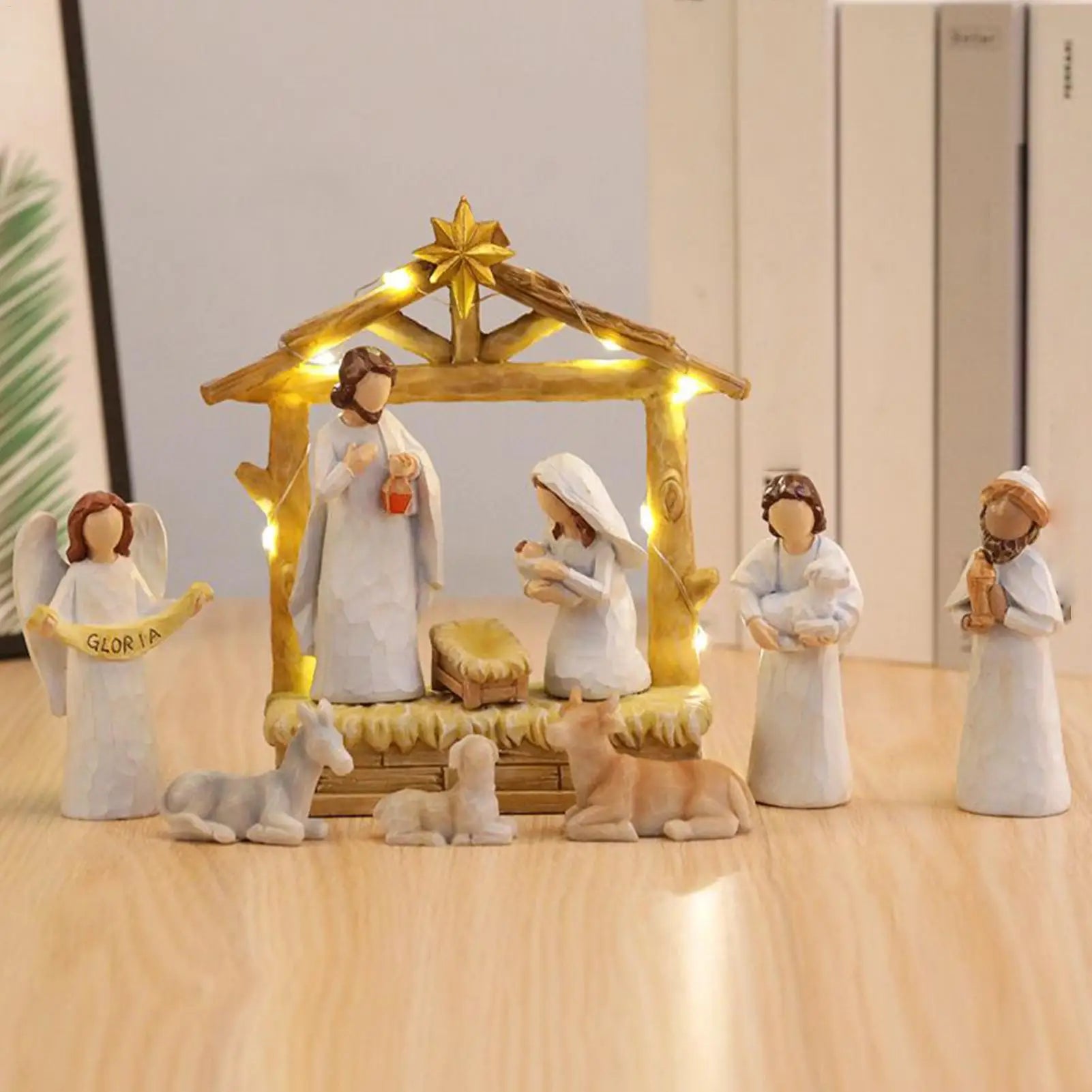Christmas Nativity Scene Nativity Scene Jesus Statue Table Decor 12 Pieces Manger Statue Christmas Decorations For Home Bedroom Qme