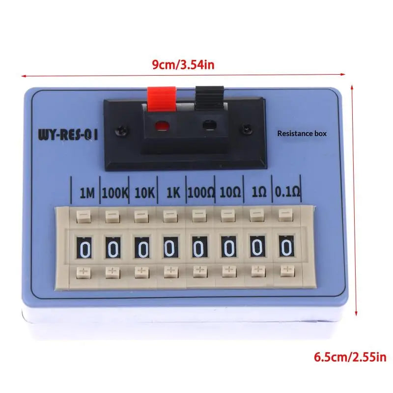 WY-RES-01 Resistance Box Pocket Resistance Box, Dial Programming Resistance Box For Electrical Equipment Tool Accessory. Qme Blue 1pc
