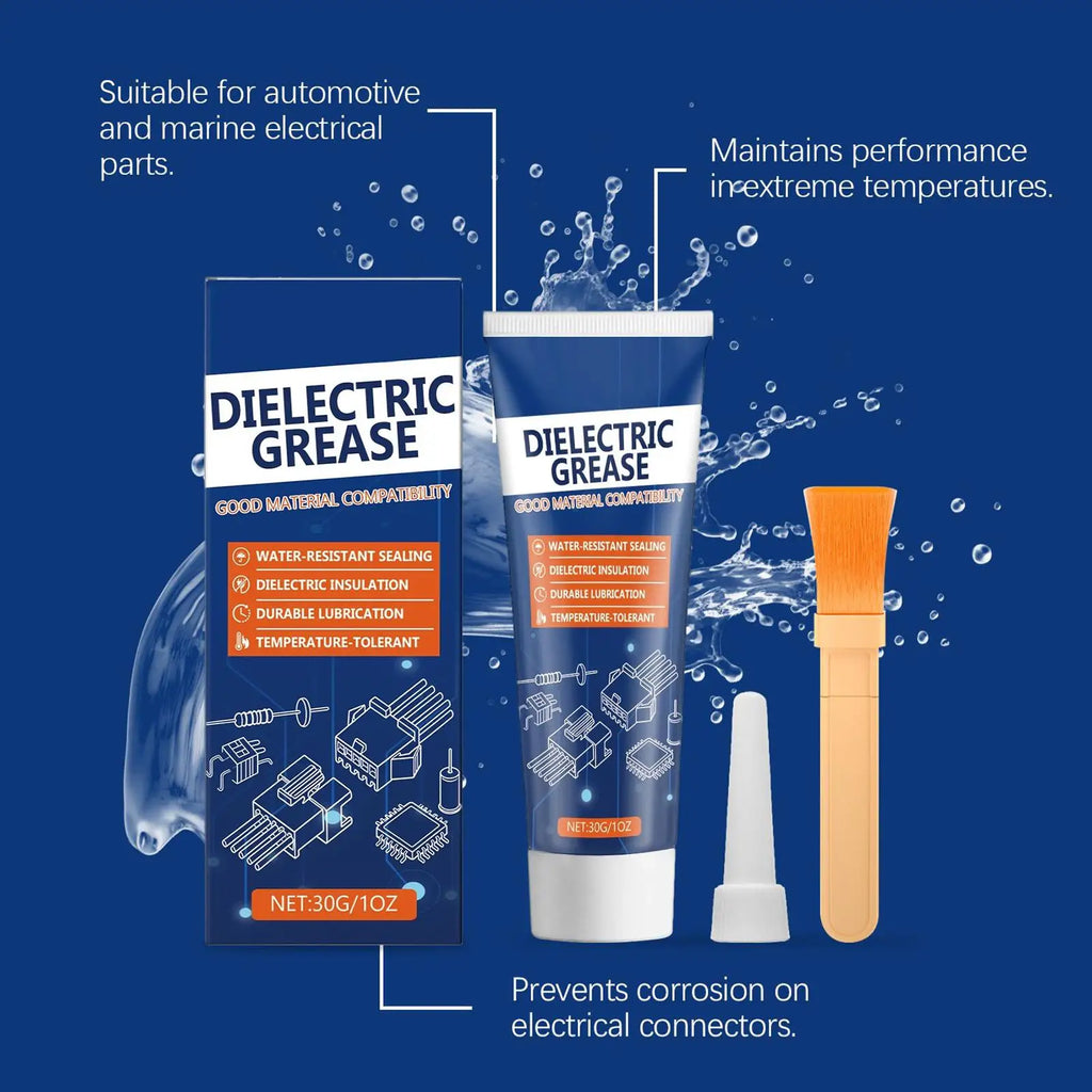 Dielectric Grease High Performance Automotive Lubricant With Brush Automotive Solutions Dielectric Silicone Grease for RV Truck Qme