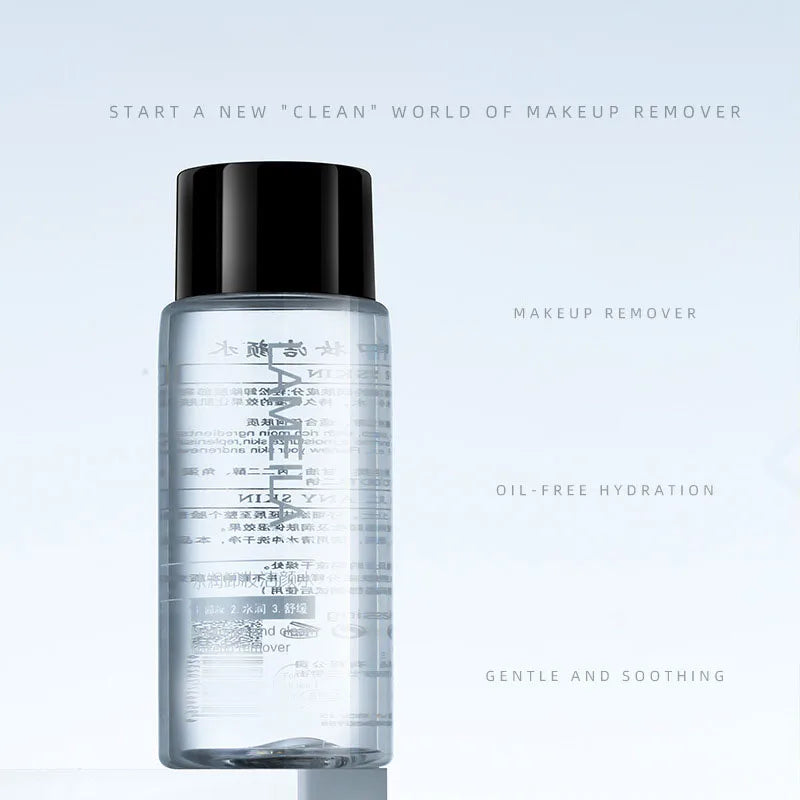Cleansing Water Deep Clean Face Makeup Remover 60ml Makeup Removal Face Eye Makeup Lips Make-up Mild No Irritation Cleanser Qme
