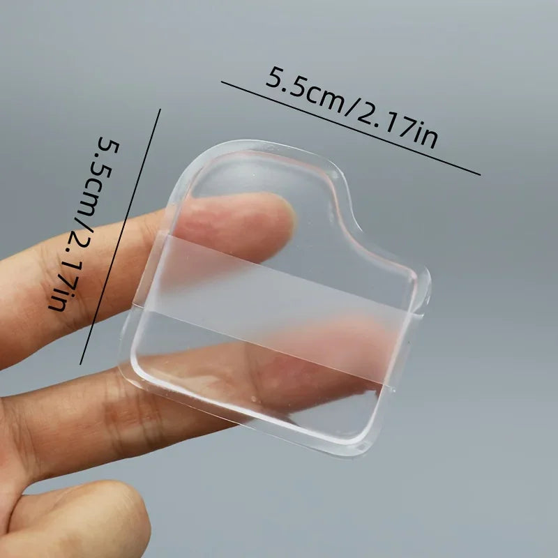 Transparent Silicone Makeup Sponge Non Absorbent Reusable Foundation Qme square-shaped