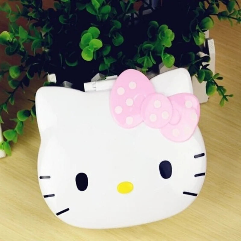 Hello Kitty Storage Box New Cartoon-Themed Desktop Storage Box and Mirror Set, Makeup and Jewelry Box Qme