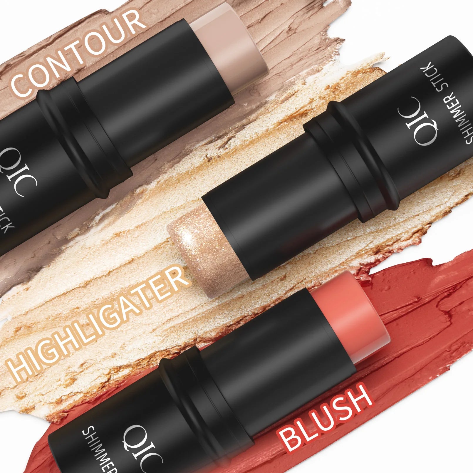Makeup Face Contouring Bronzer Stick Multifunctional Highlighter Brightening Silkworm Blusher Rouge Cream Modify Concealer Pen Qme