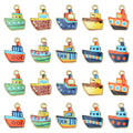 PandaHall 30Pcs 10 Styles Nautical Ship Charms Sea Journey Enamel Cruise Charms for DIY Craft Jewelry Making Supplies Qme Default Title