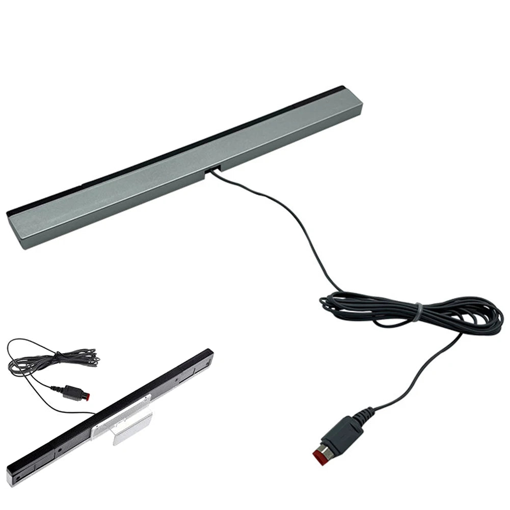 Wired Infrared Ray Sensor Bar with Extension Cord Wired Motion Sensor Bar Wired Remote Sensor Bar for Nintendo Wii Wii U Console Qme