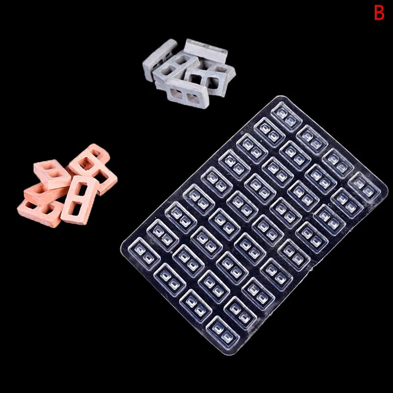 1Pc Building Making Mini Brick Sand Table Silicone Mold Cement Model Brick Small House Handmade Diy Home Decoration Qme B