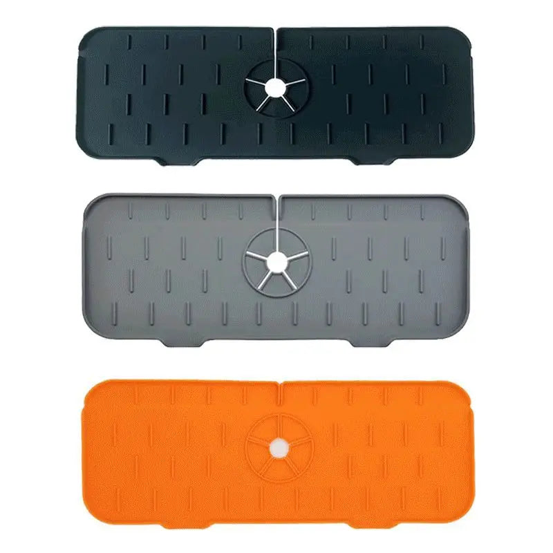 Kitchen Faucet Absorbent Mat Silicone Sink Splash Guard Water Draining Pad Countertop Protector Table Cushion Place Mat Bathroom Qme