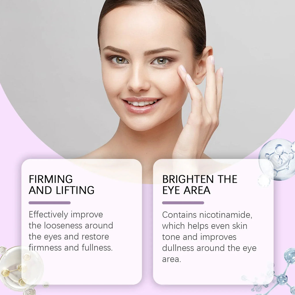 Retinol Firming Eye Cream Lighten Fine Lines Anti Puffiness Fat Particles Removes Dark Circles Brightens Moisturizing Eye Care Qme